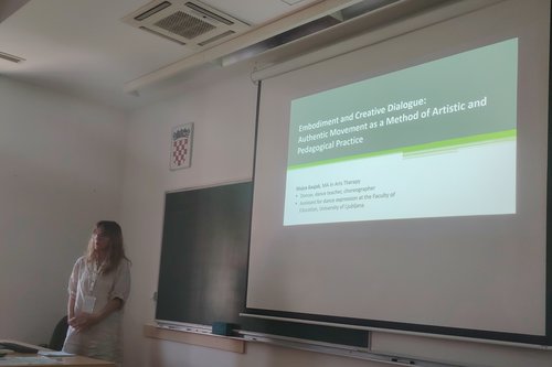 Udeležba na mednarodni konferenci CALT in predstavitev metode dela - Utelešenje in ustvarjalni dialog: avtentično gibanje kot metoda umetniške in pedagoške prakse